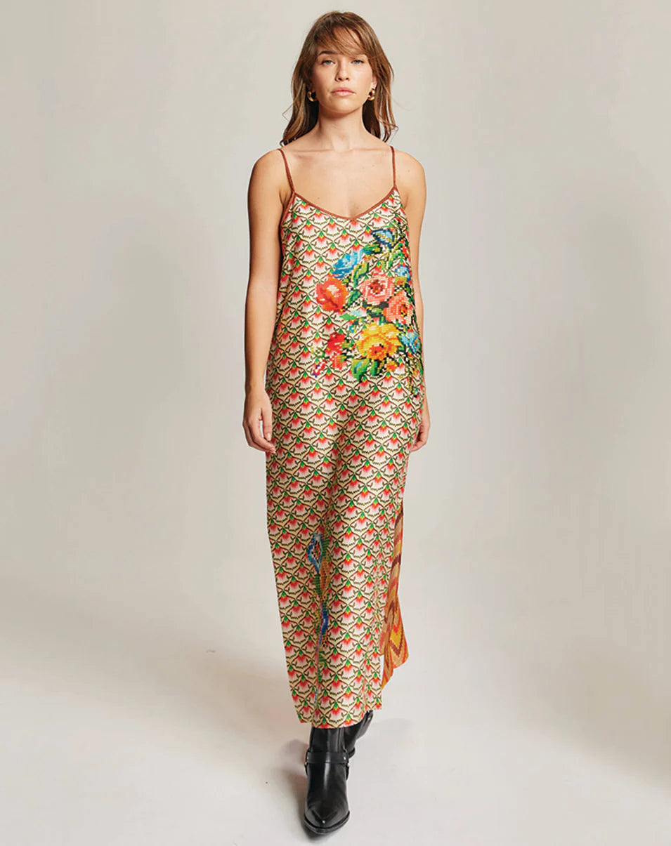 ME369 OLIVIA CAMISOLE DRESS BLACK DENIM