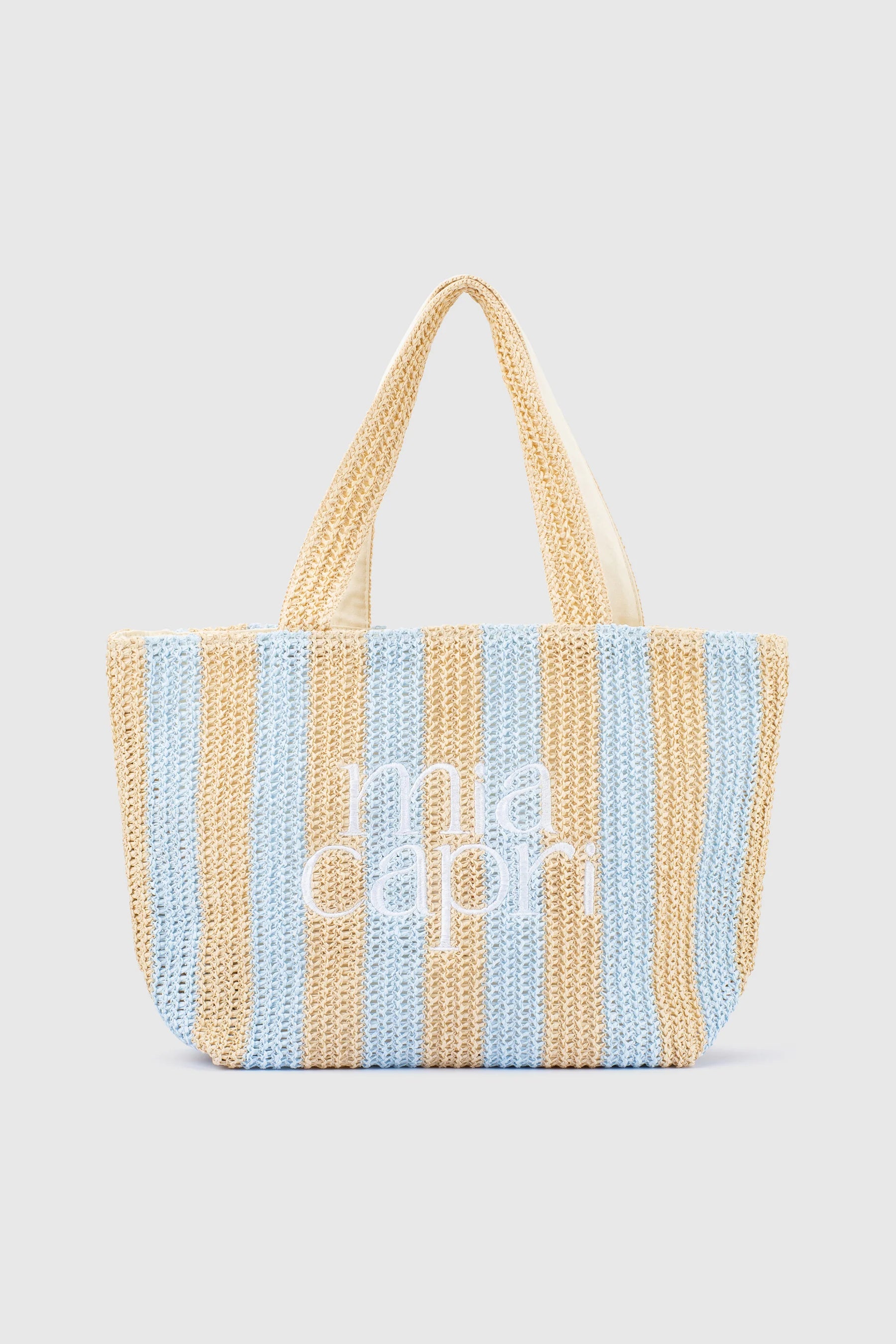 MIA CAPRI VACAY BAG PALE BLUE STRIPE