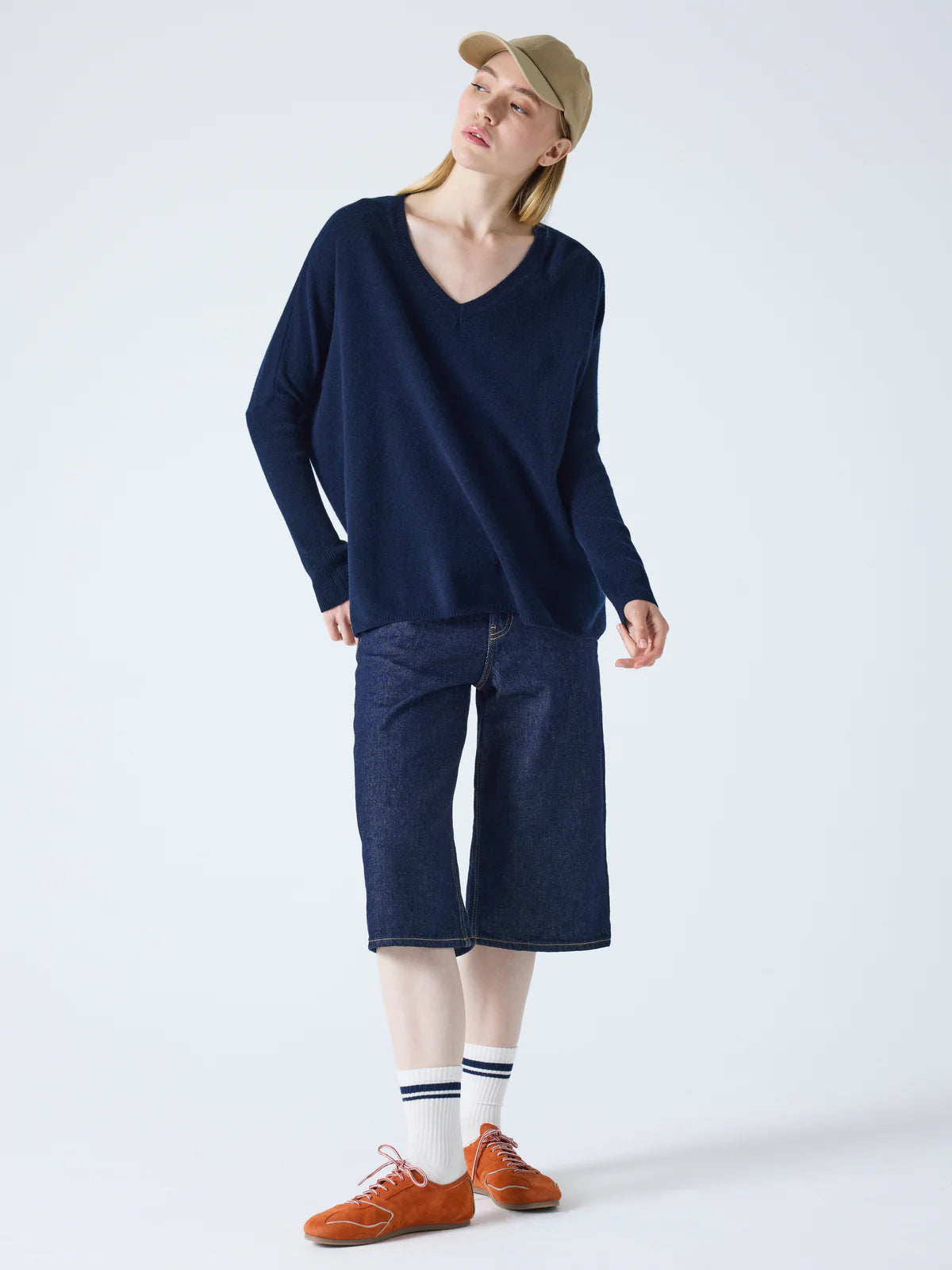 ABSOLUT CASHMERE CAMILLE KNIT NAVY