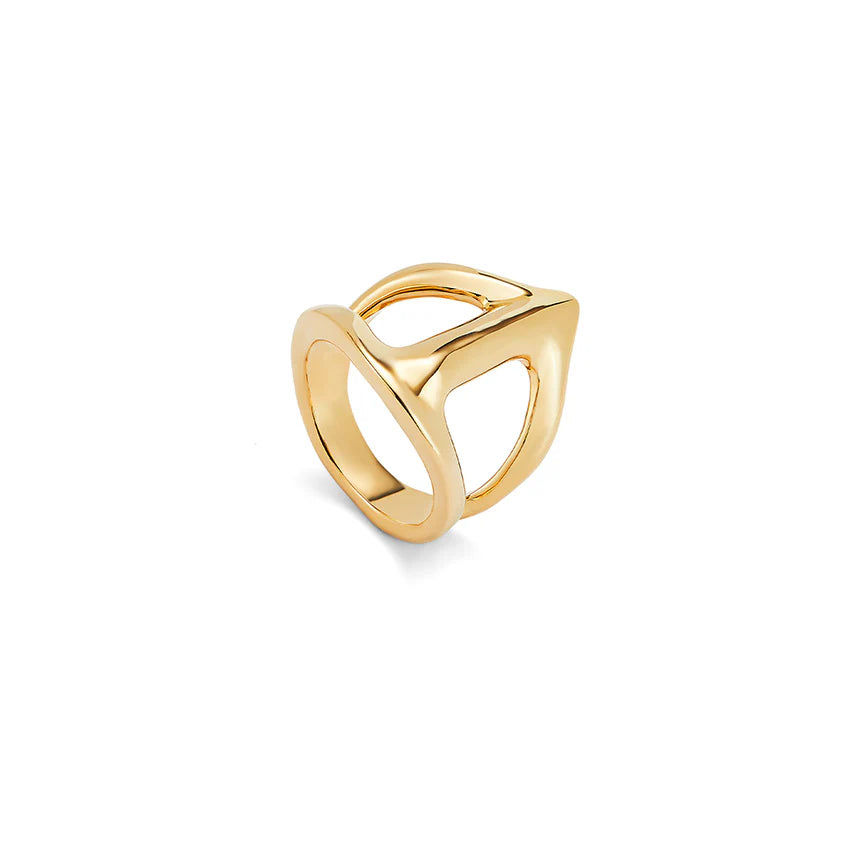 UNOde50 MAJESTIC OPEN RING GOLD