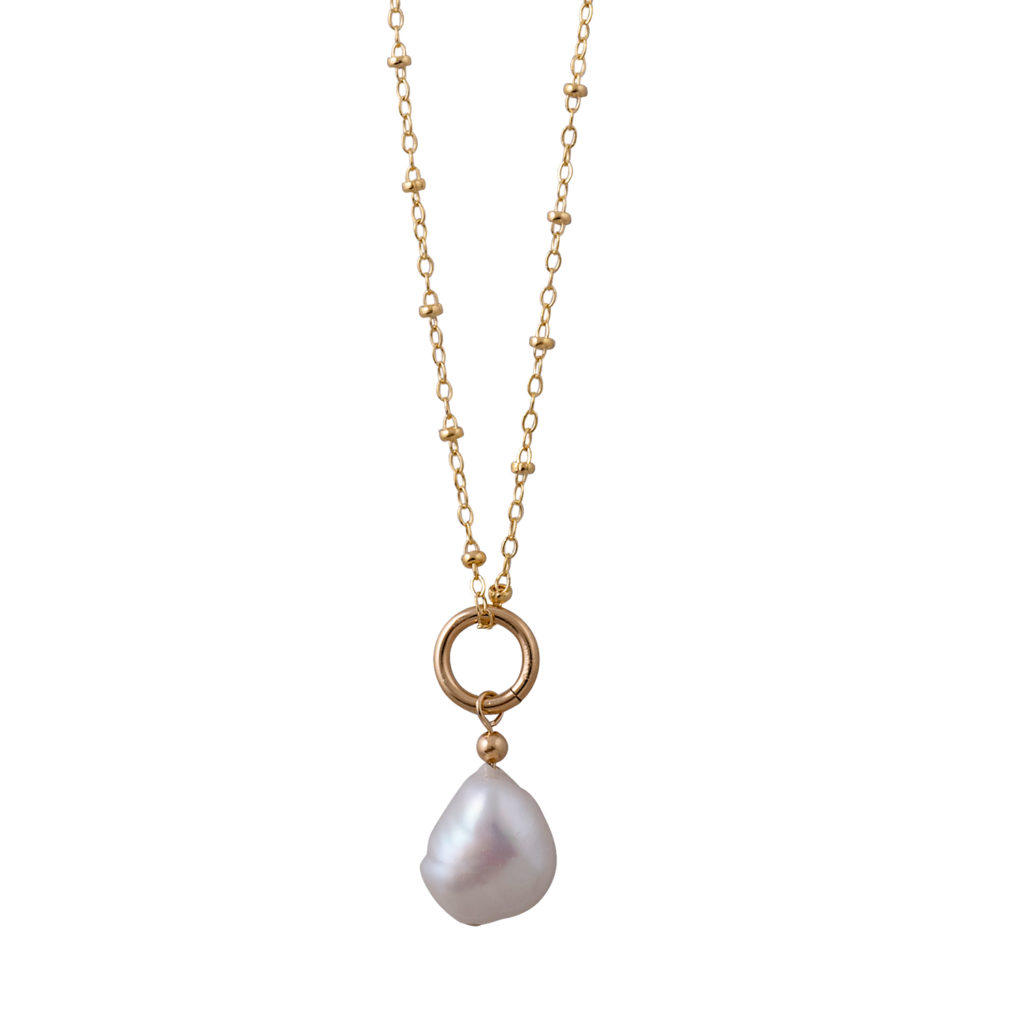 VON TRESKOW ROSARIO NECKLACE BAROQUE PEARL 50CM