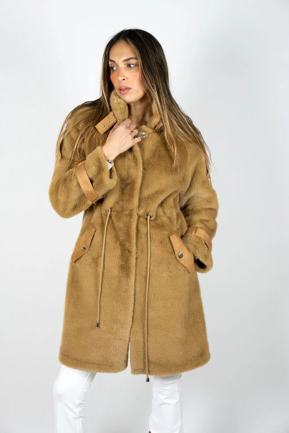 ANGEL WINGS CHICA CHIC COAT CAMEL