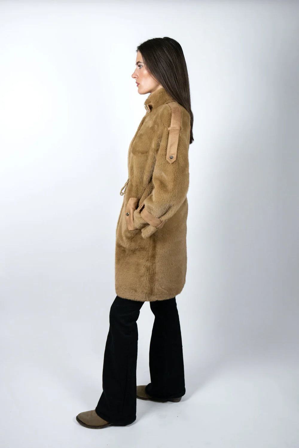 ANGEL WINGS CHICA CHIC COAT CAMEL
