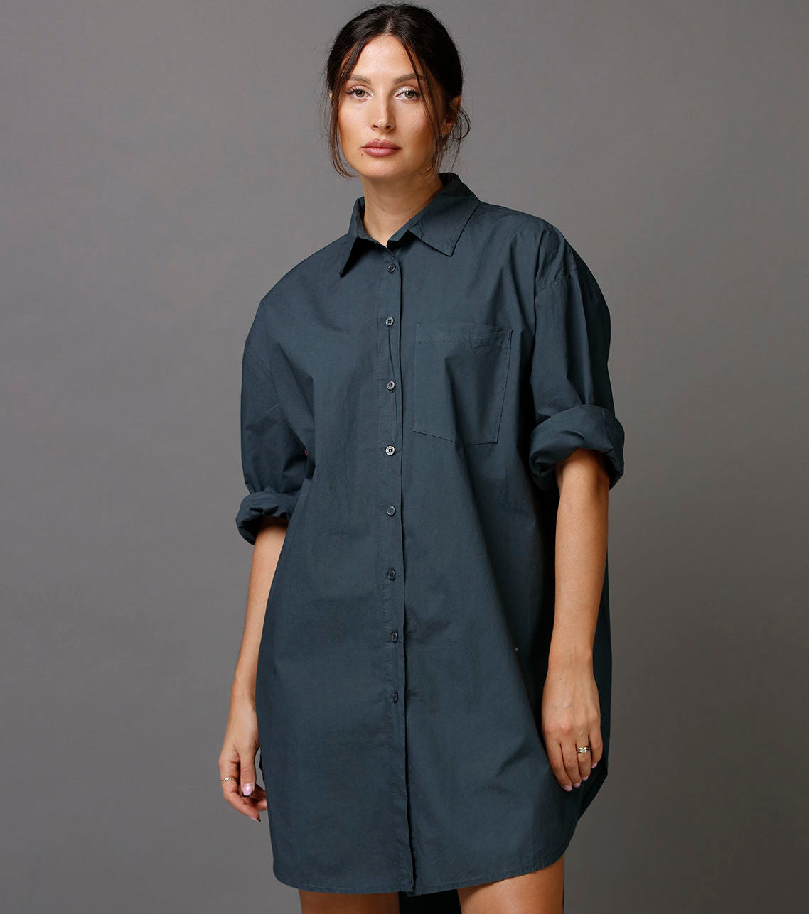 SIXTY DAYS BOYFRIEND LONG SHIRT BLACK