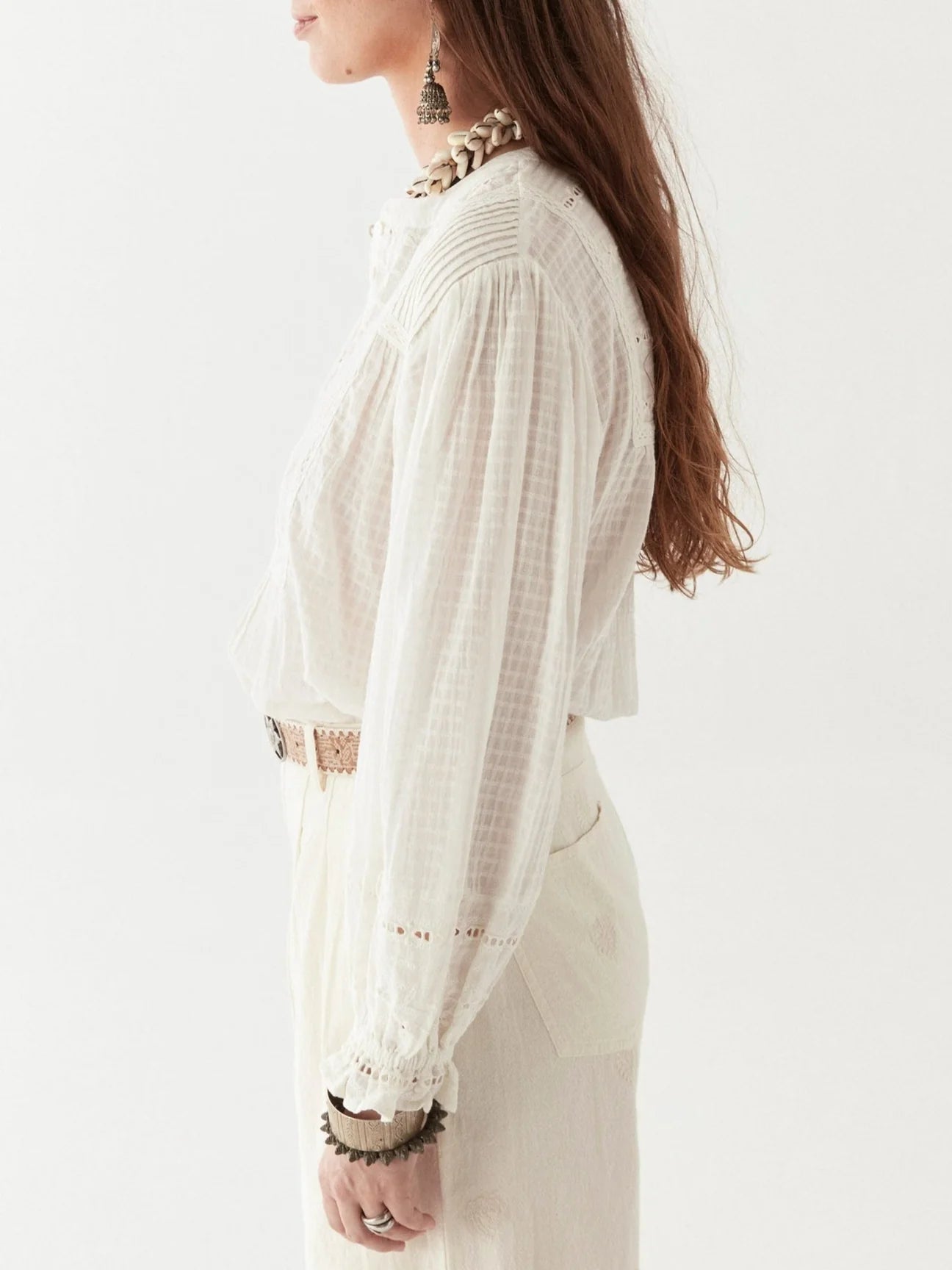 MAISON HOTEL SABINE BLOUSE LORD BYRON OFF WHITE