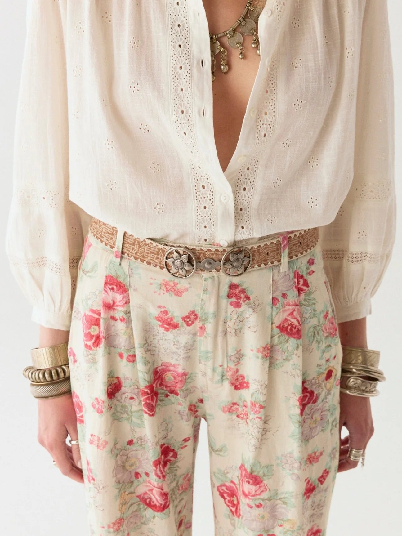MAISON HOTEL COLETTE BLOUSE MOSAIQUE IVORY