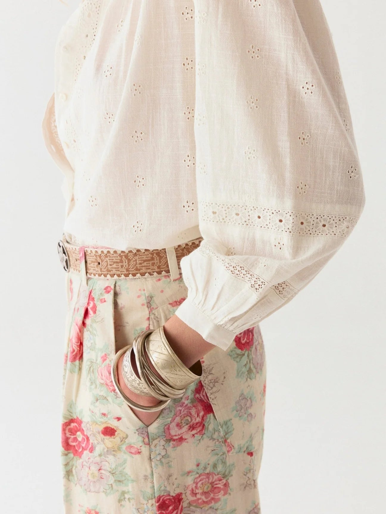 MAISON HOTEL COLETTE BLOUSE MOSAIQUE IVORY