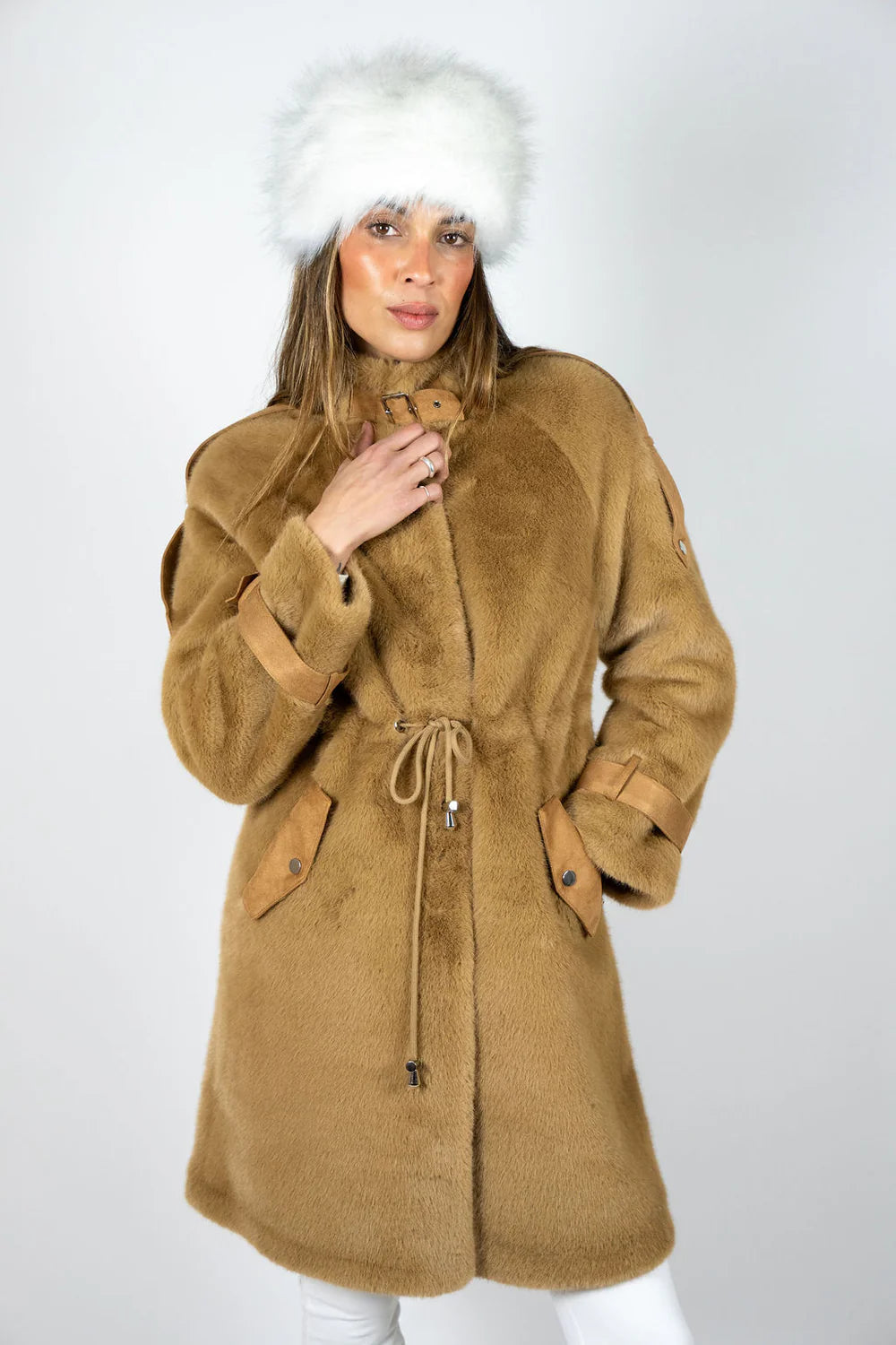 ANGEL WINGS CHICA CHIC COAT CAMEL