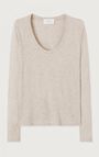 AMERICAN VINTAGE LONG SLEEVE T'SHIRT JACKSONVILLE - MELANGE CREAM