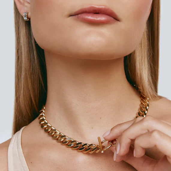 FAIRLEY CHUNKY TBAR CHAIN NECKLACE