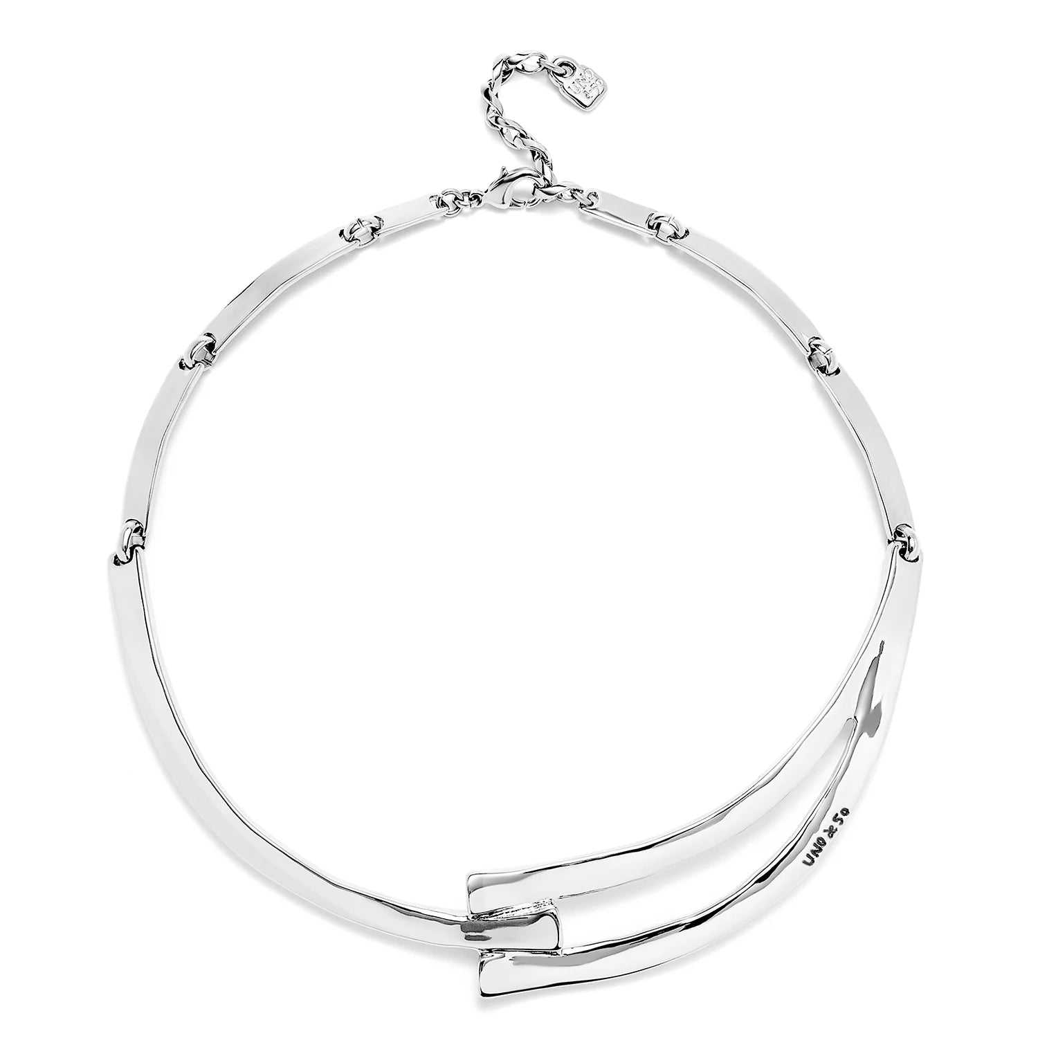 UNOde50 SER ORIGINAL OVERLAP NECKLACE SILVER