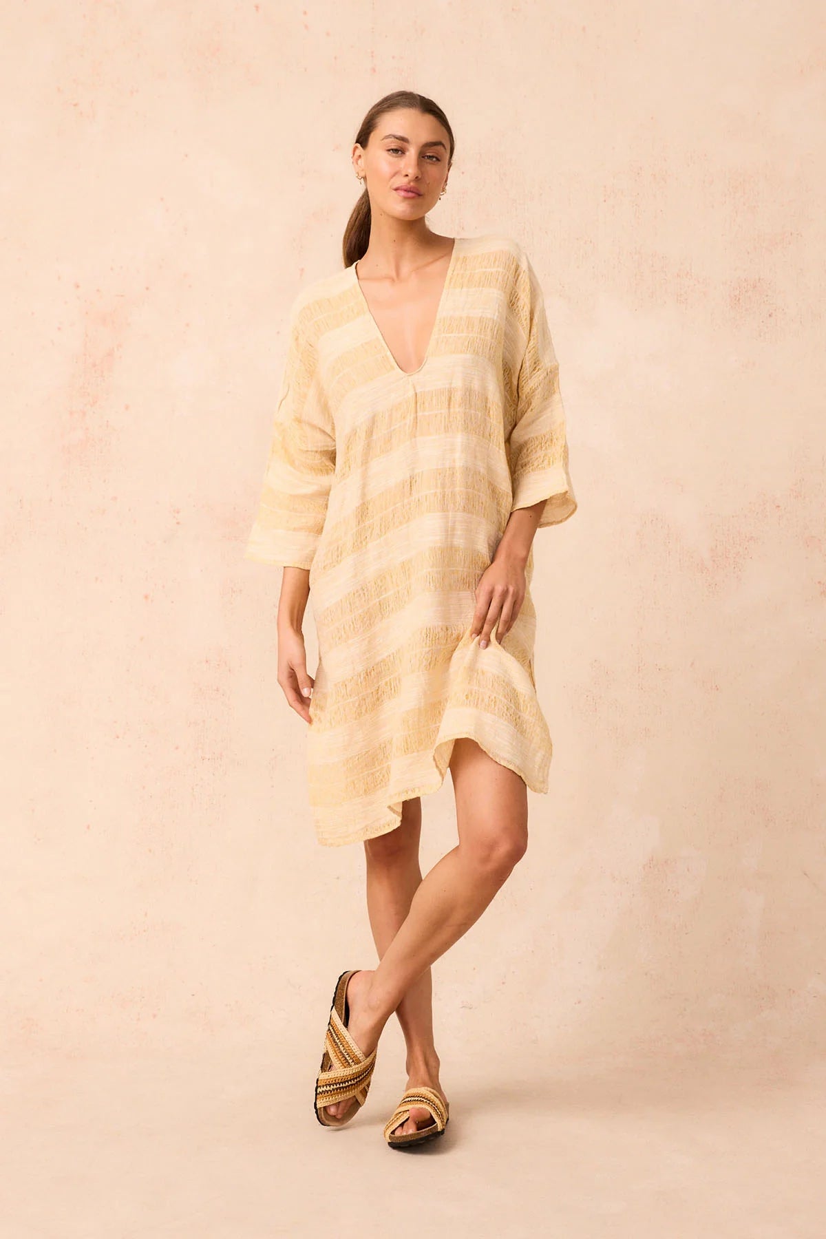 ESTILO EMPORIO CLARO MIDI DRESS TELA ATENA YELLOW
