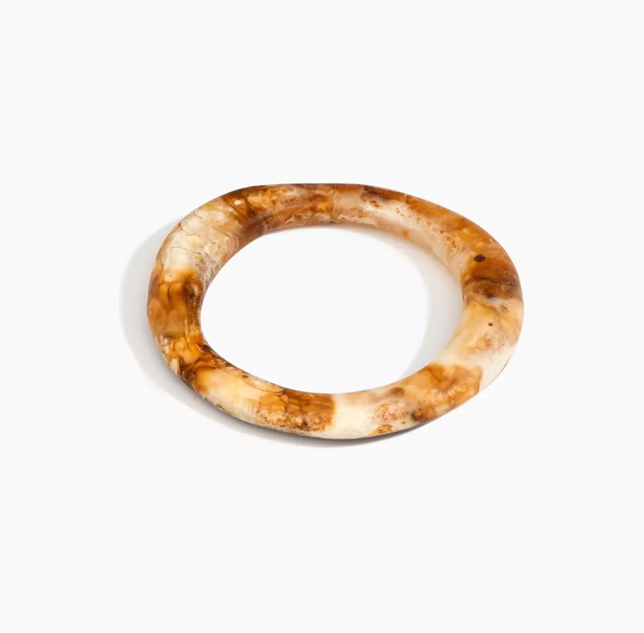 DINOSAUR DESIGNS DRIFT WISHBONE BANGLE WIDE LIGHT HORN