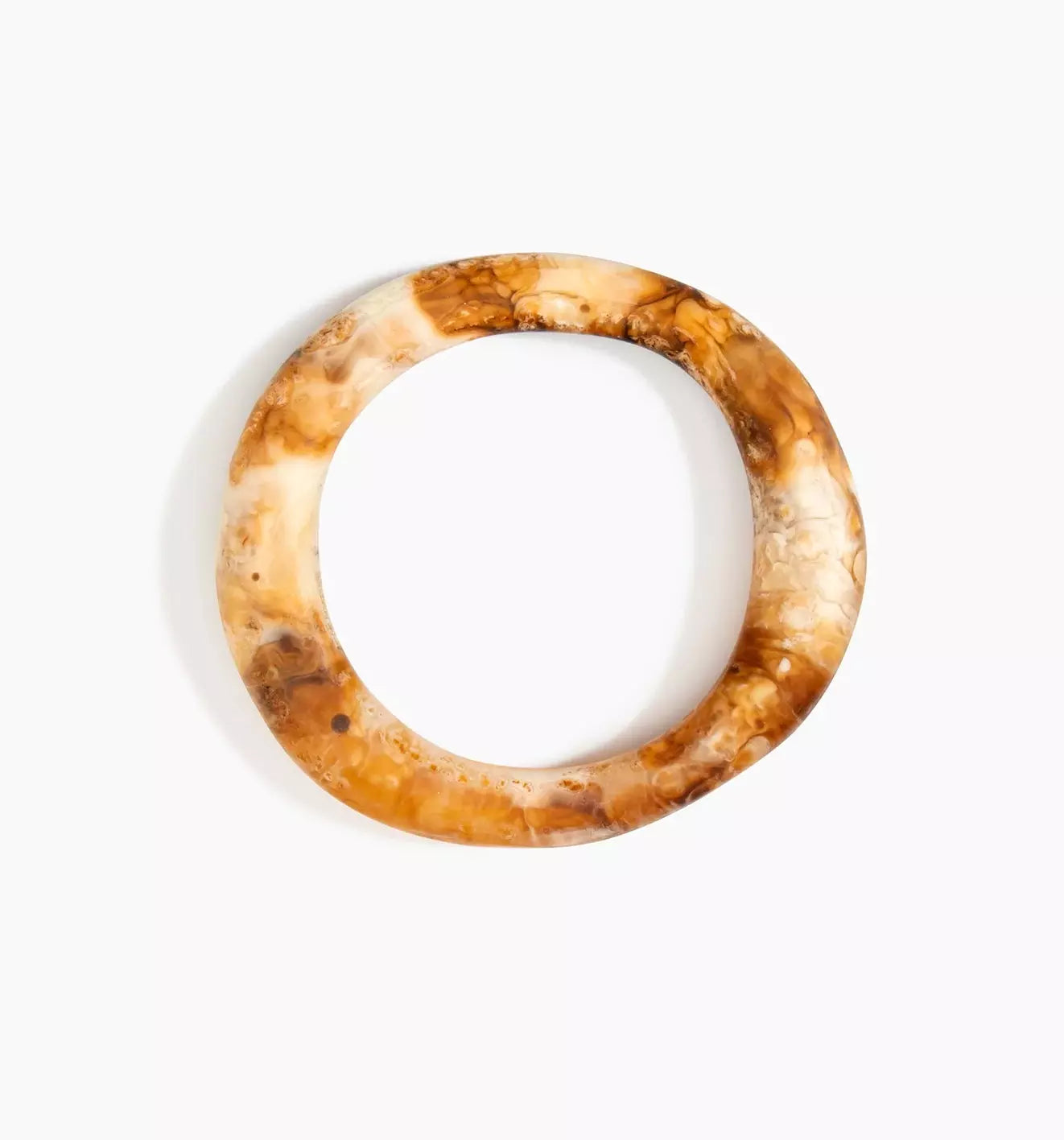 DINOSAUR DESIGNS DRIFT WISHBONE BANGLE WIDE LIGHT HORN