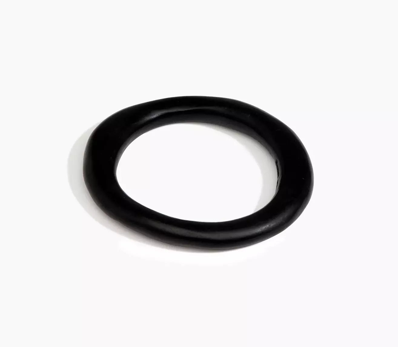 DINOSAUR DESIGNS DRIFT WISHBONE BANGLE WIDE BLACK