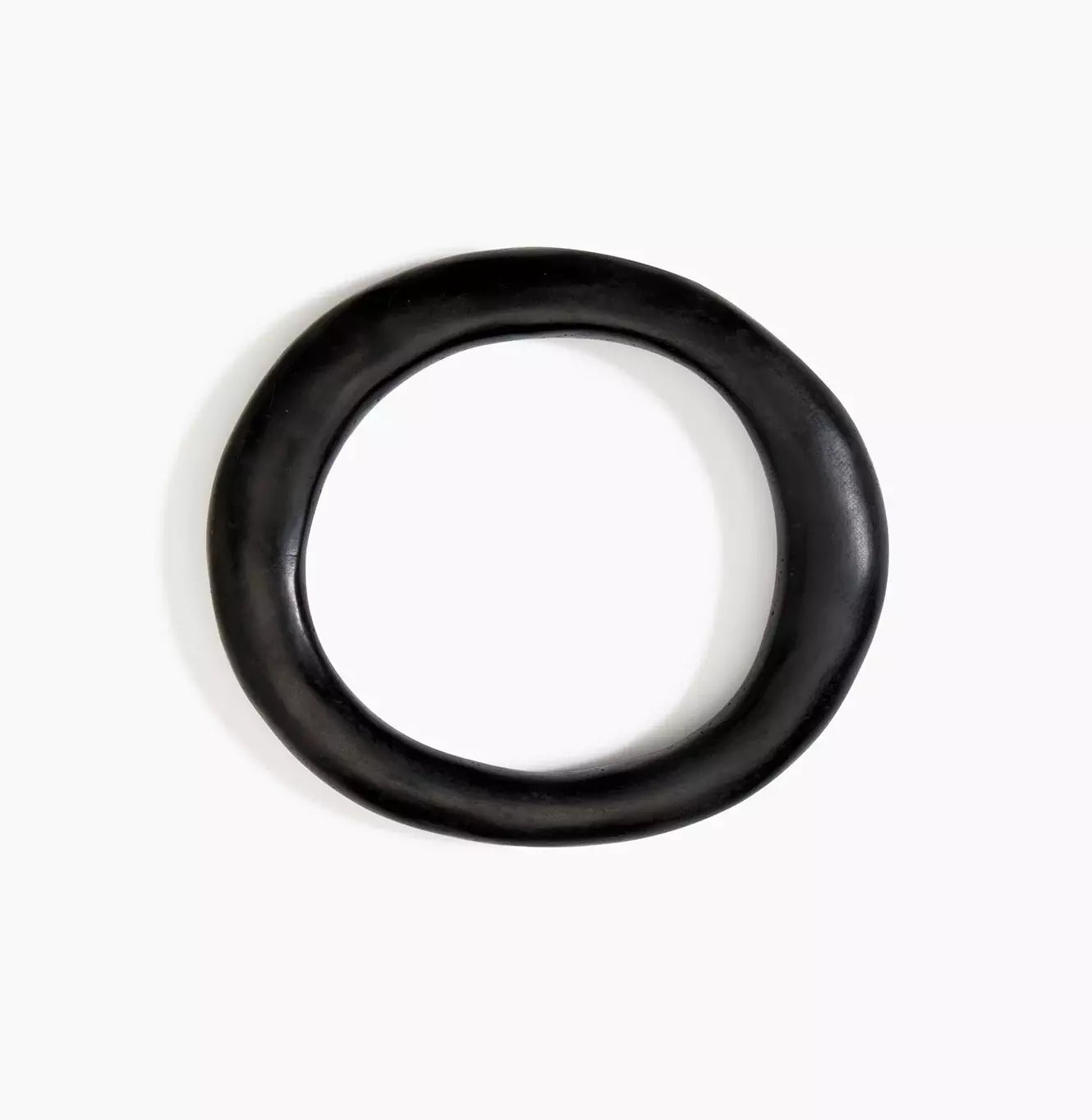 DINOSAUR DESIGNS DRIFT WISHBONE BANGLE WIDE BLACK