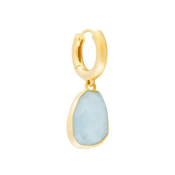 FAIRLEY FREE FORM AQUAMARINE HOOPS