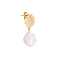 FAIRLEY SPLASH PEARL DROP EARRINGS