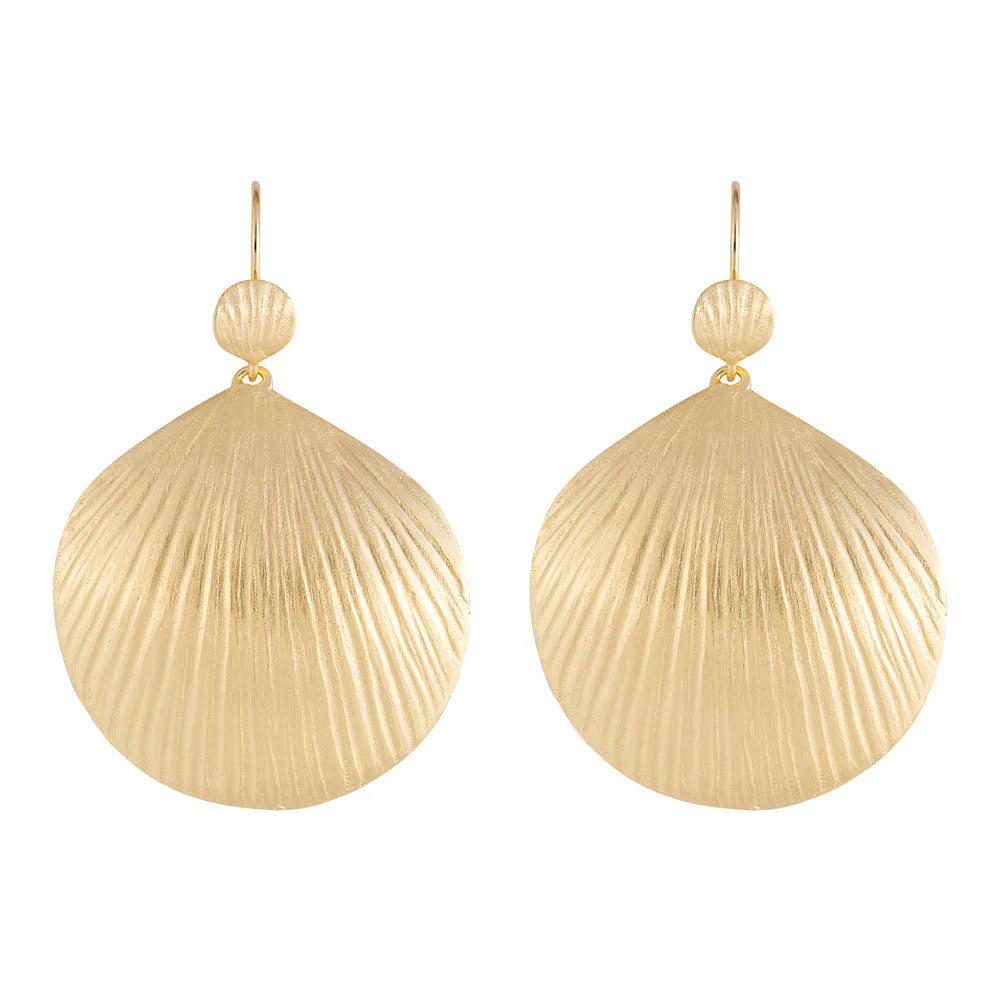 FAIRLEY GOLD BEACHCOMBER HOOK EARRINGS