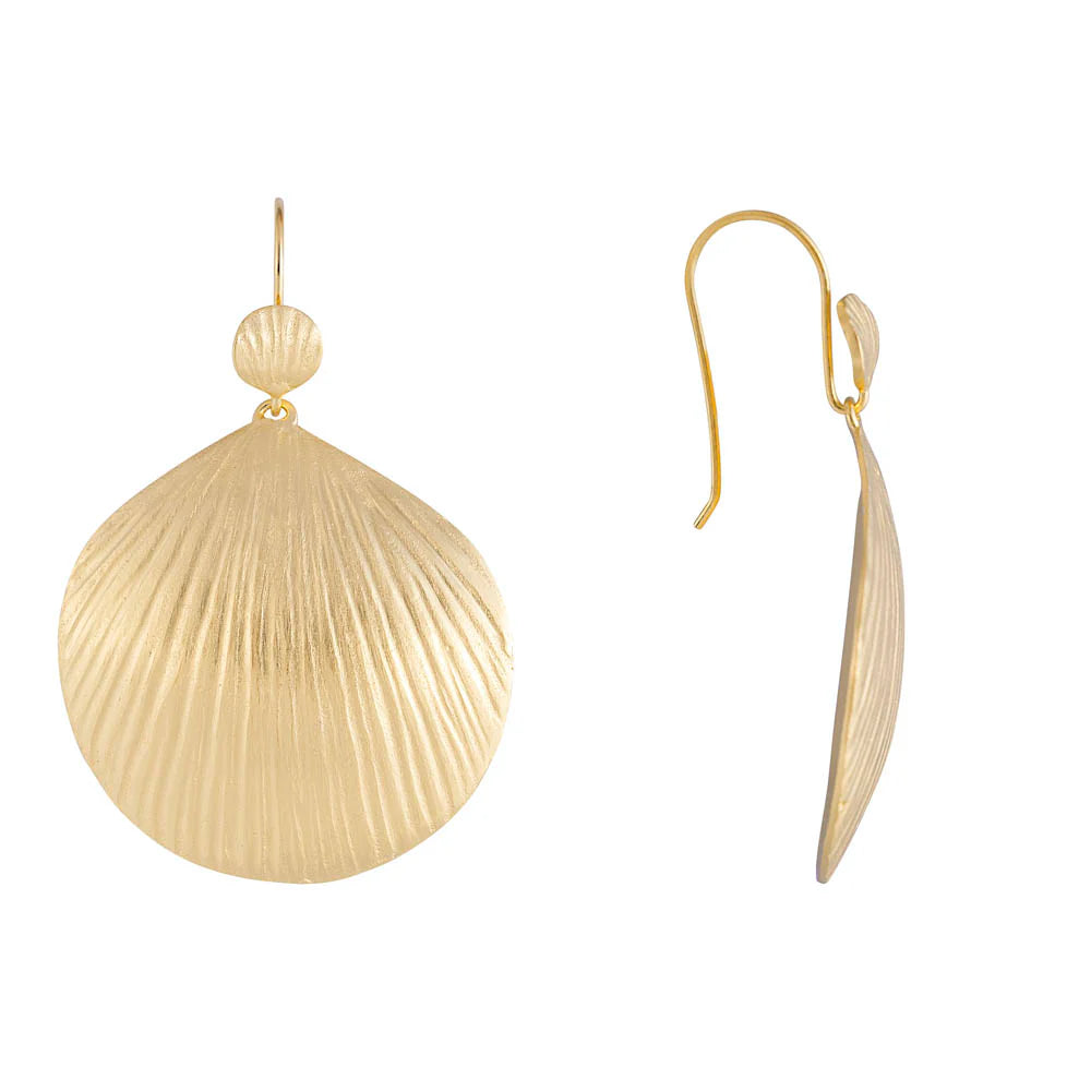 FAIRLEY GOLD BEACHCOMBER HOOK EARRINGS