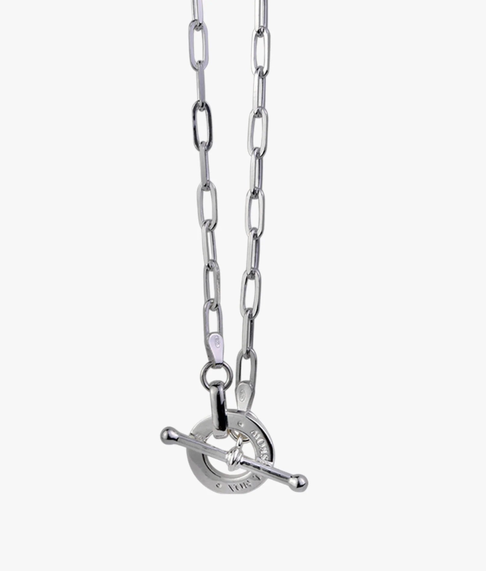 VON TRESKOW CLIP CHAIN NECKLACE WITH VT DISC TOGGLE