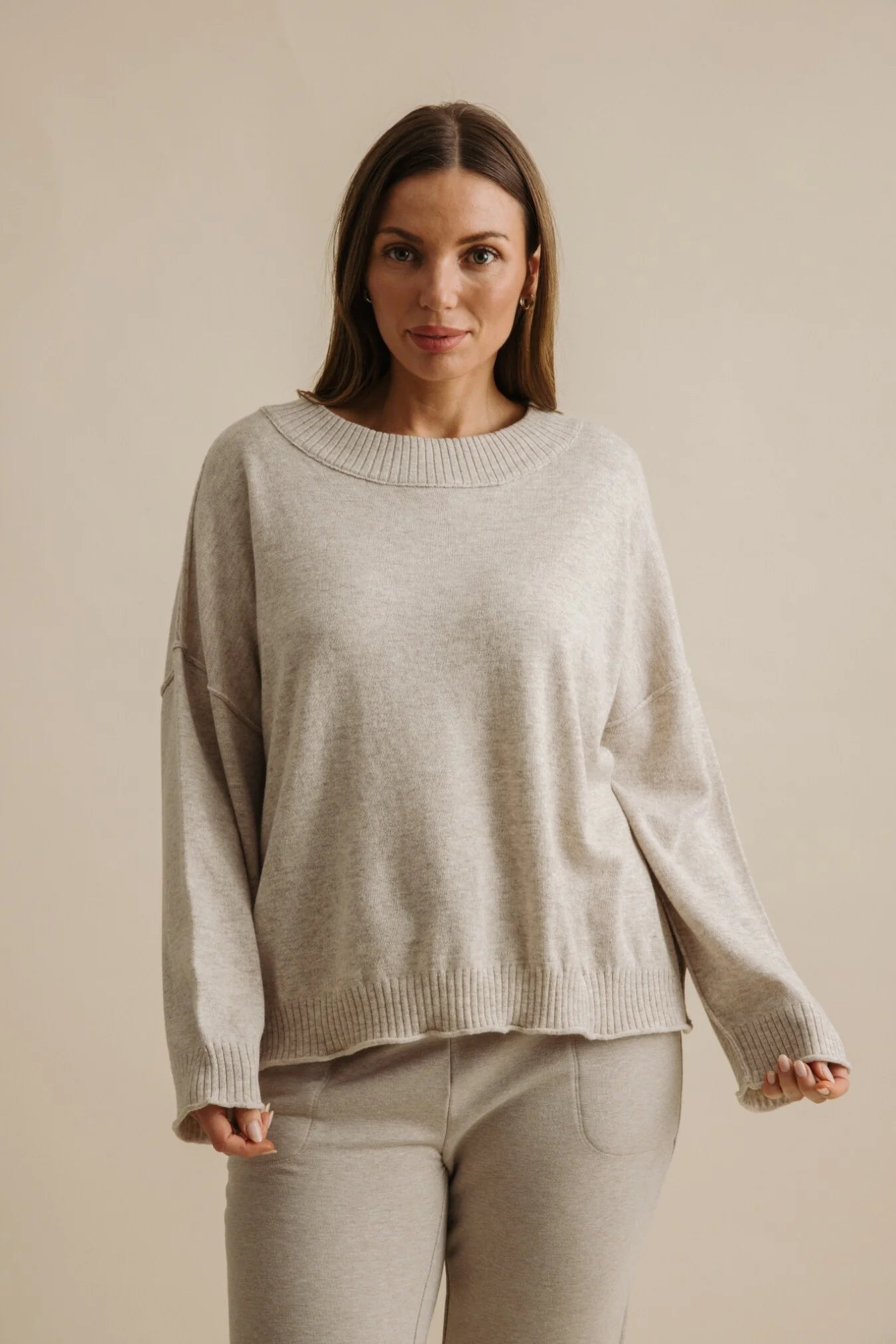 TALAMAYA ELEVATE MERINO CASHMERE CREW PULLOVER BUCKWHEAT