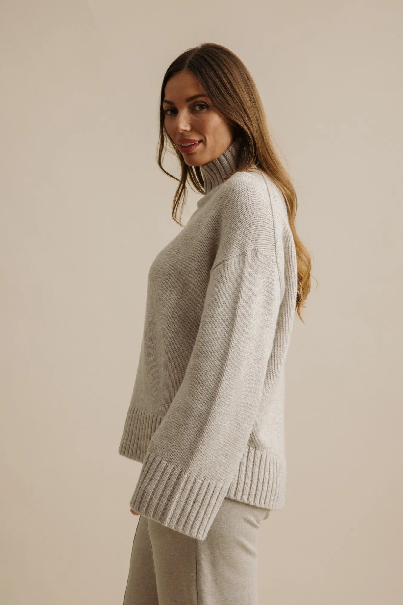 TALAMAYA ELEVATE MOCK MERINO CASHMERE PULLOVER BUCKWHEAT