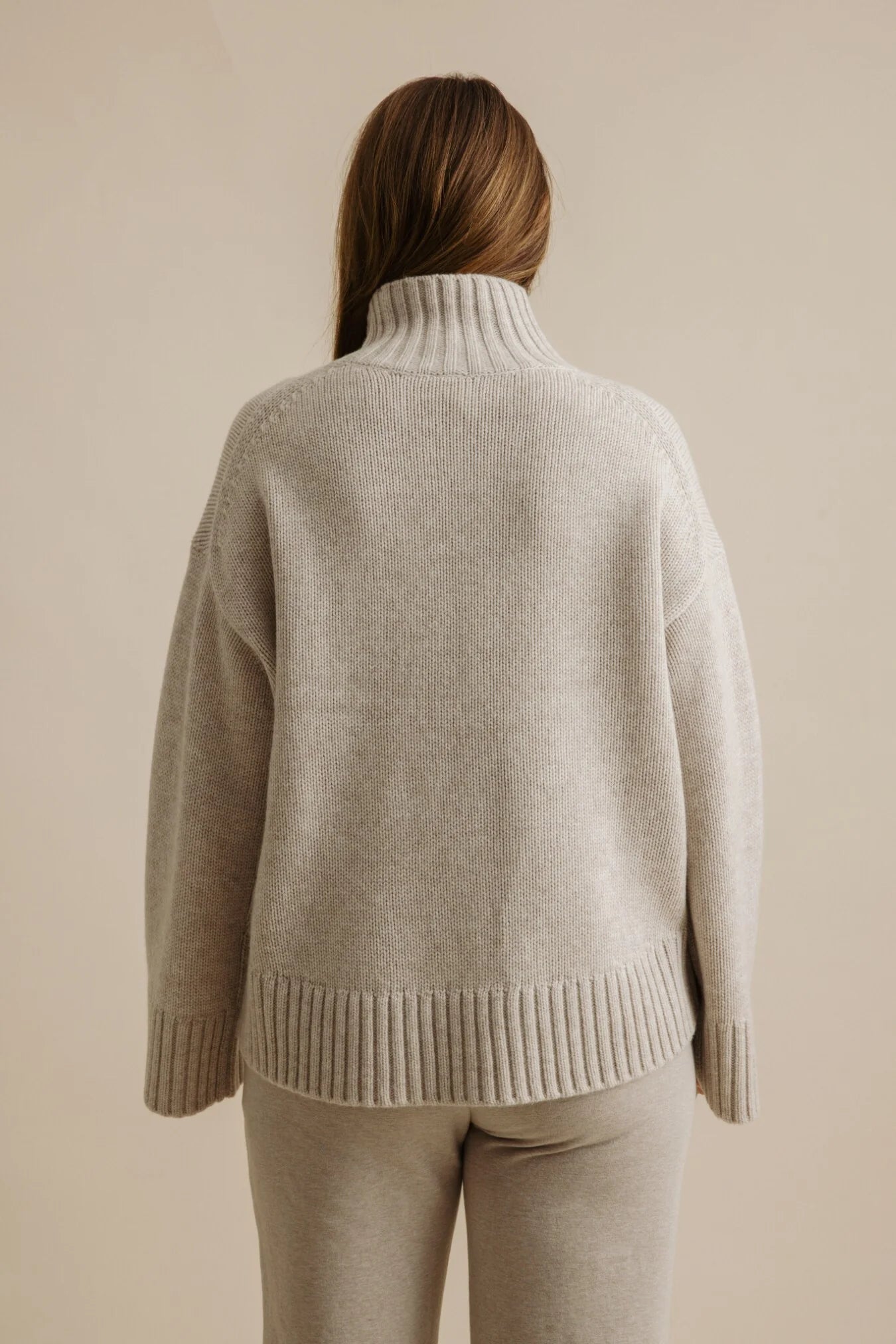 TALAMAYA ELEVATE MOCK MERINO CASHMERE PULLOVER BUCKWHEAT