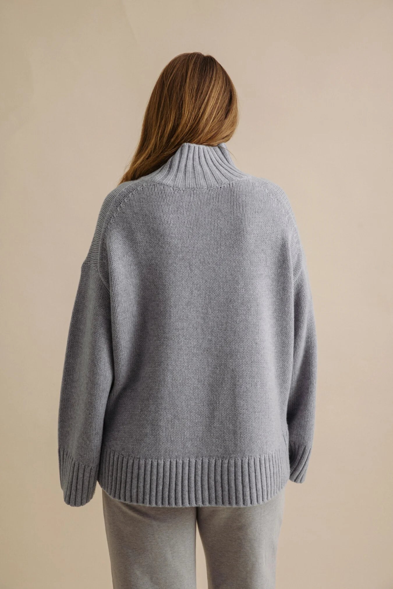 TALAMAYA ELEVATE MOCK MERINO CASHMERE PULLOVER OCEAN