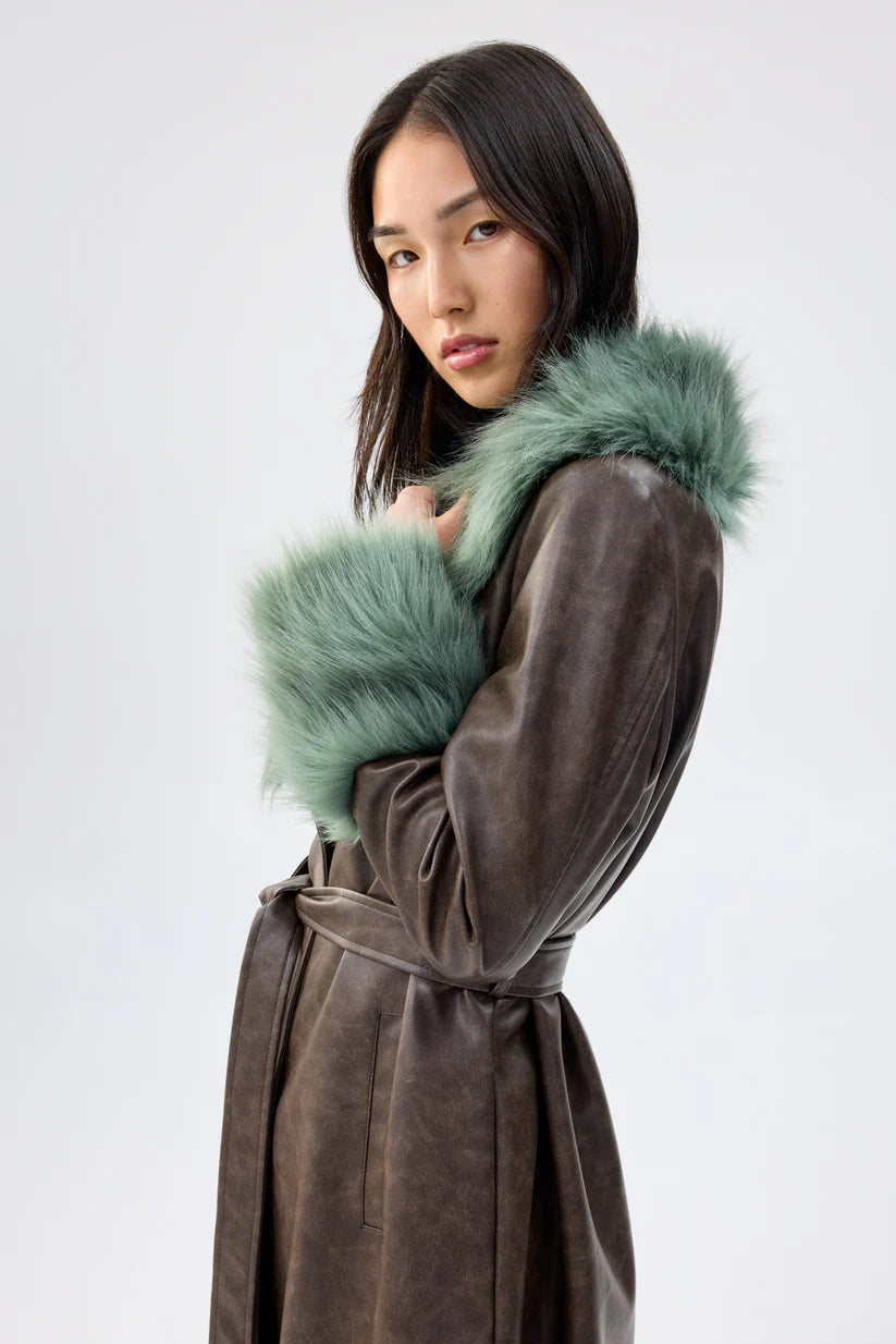 UNREAL FUR EMPATHY COAT CHOCOLATE SAGE