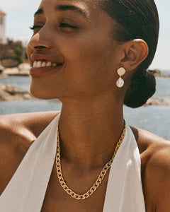 FAIRLEY SPLASH PEARL DROP EARRINGS