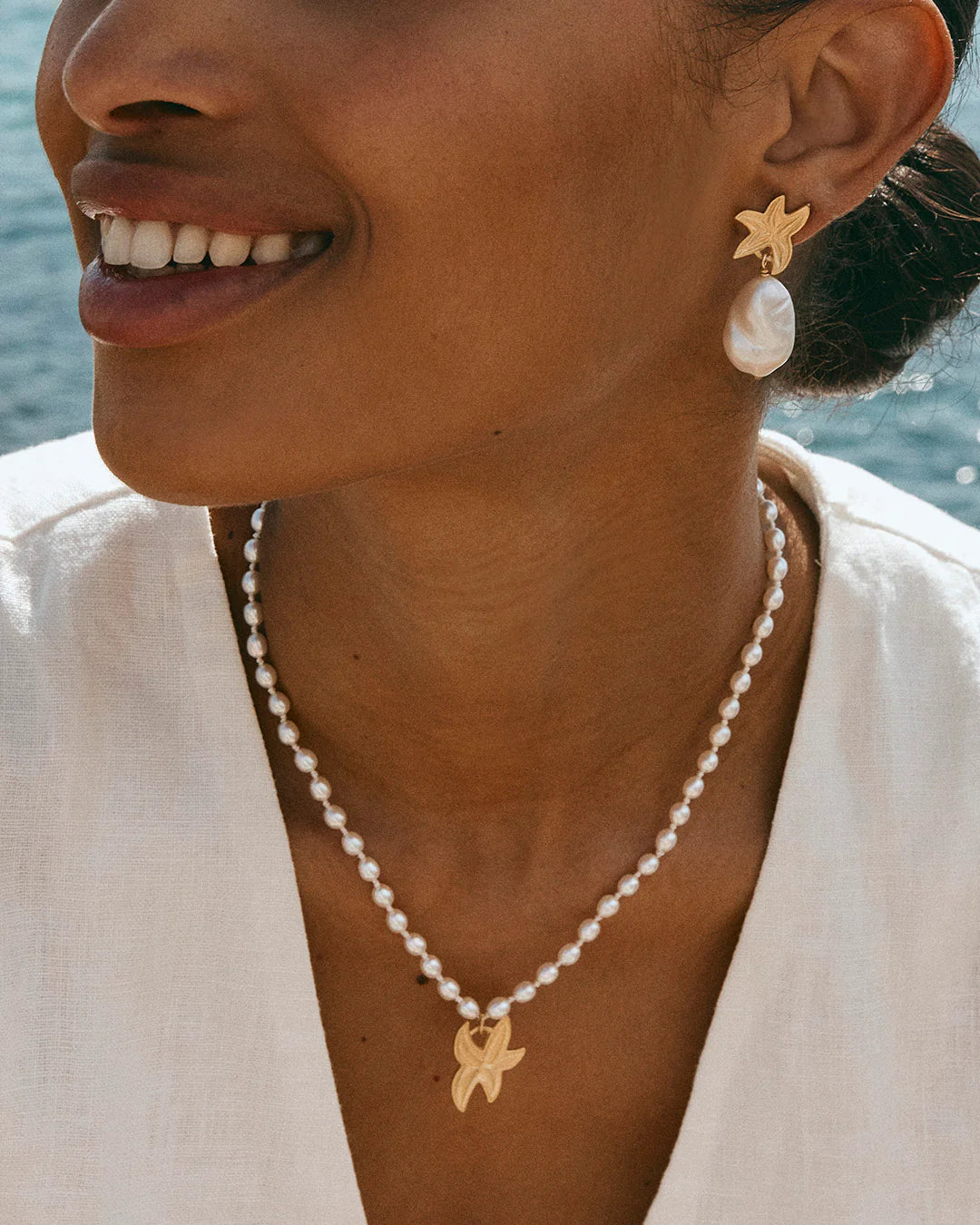 FAIRLEY STARFISH PEARL NECKLACE