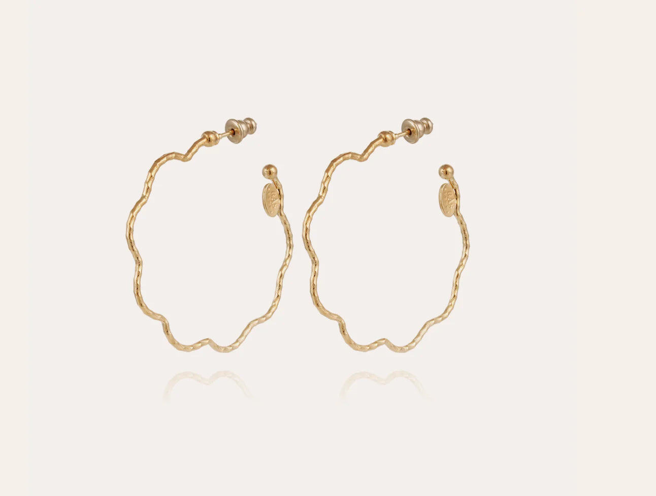 GAS BIJOUX FLORETTE HOOP EARRINGS GOLD