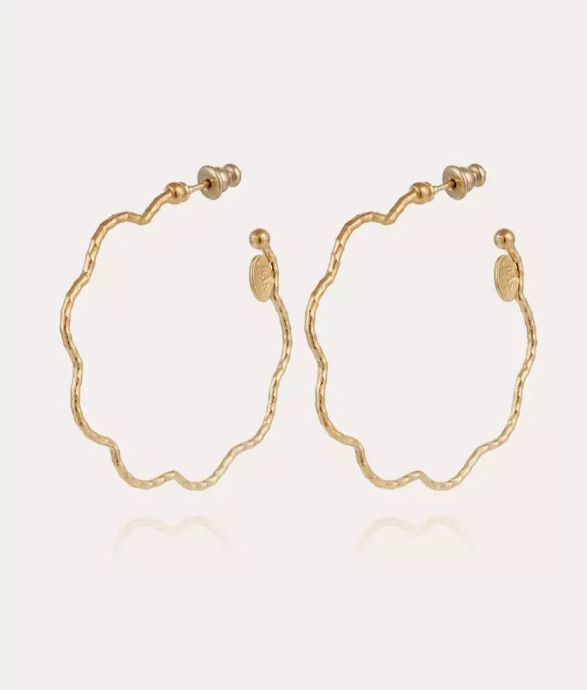 GAS BIJOUX FLORETTE HOOP EARRINGS GOLD