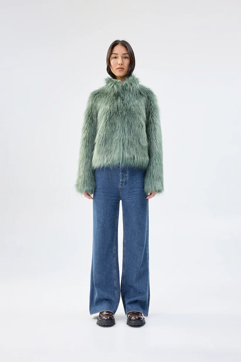 UNREAL FUR DELISH JACKET SAGE