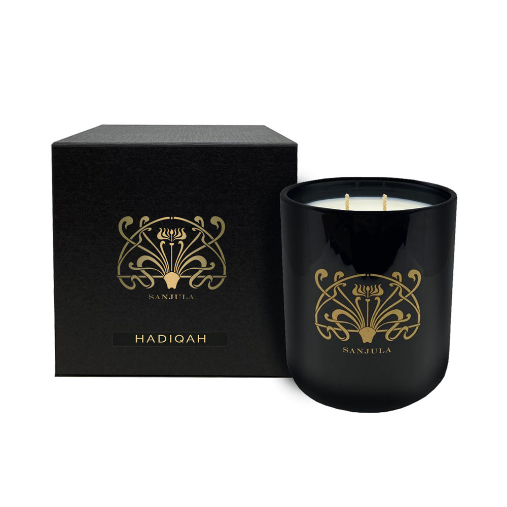 SANJULA PREMIUM BLACK JAR CANDLE - HADIQAH