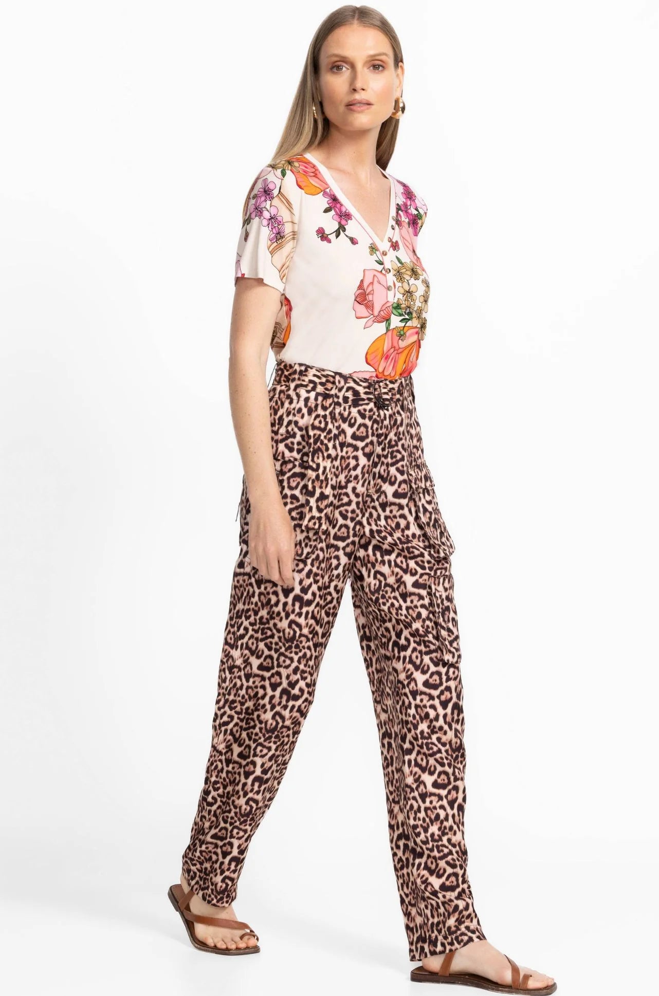 JOHNNY WAS HAILEY CARGO PANT BELLINA LEOPARD