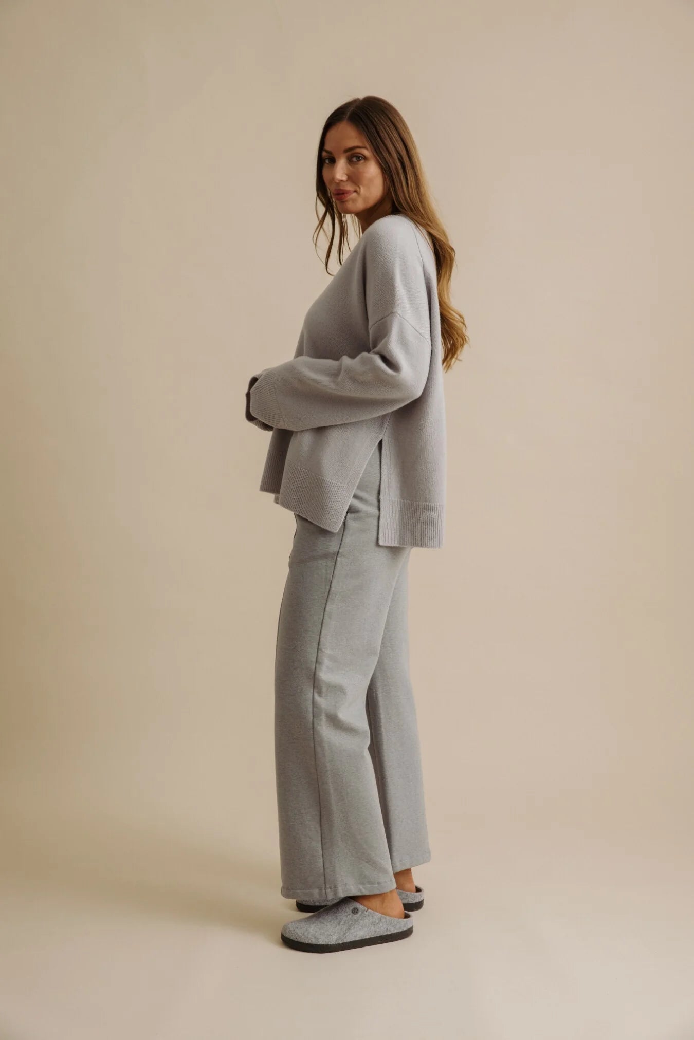 TALAMAYA HAVEN MERINO V PULLOVER MISTY
