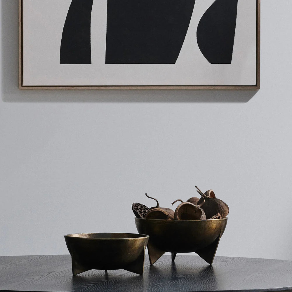 HORGANS ATHENA BOWL LARGE ANTIQUTE BRASS