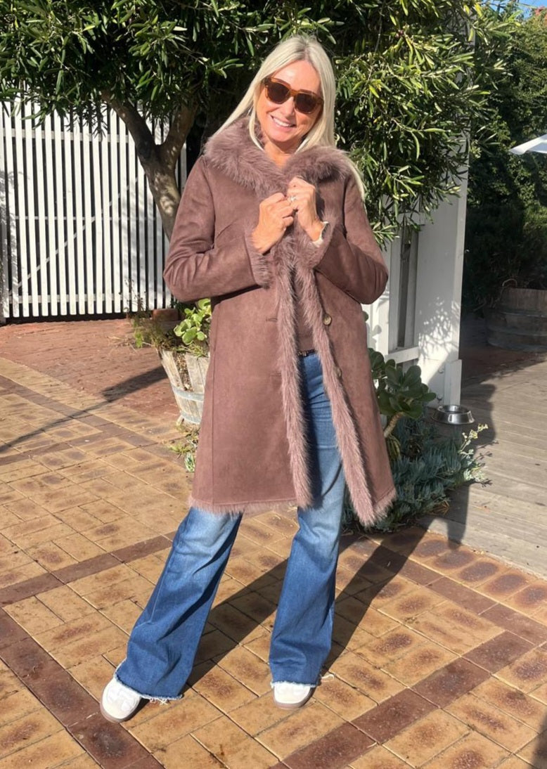 INDIJO HARLEY COAT - BROWN SUGAR