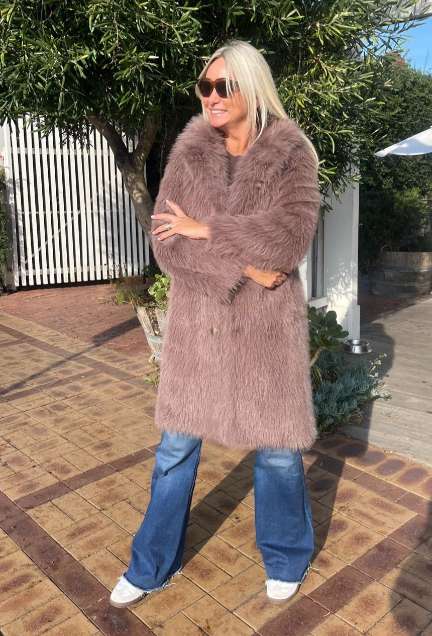 INDIJO HARLEY COAT - BROWN SUGAR