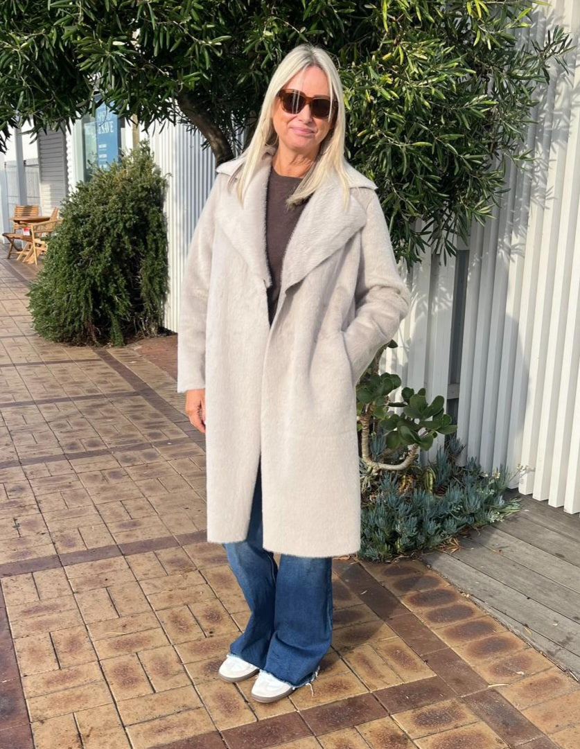 INDIJO ELISE COAT GREY MIST