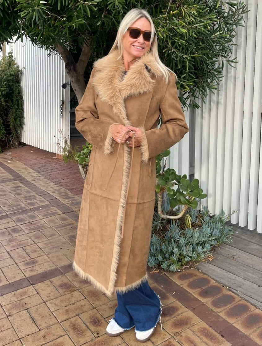 INDIJO LYRA COAT TAN