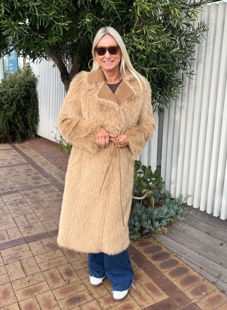 INDIJO LYRA COAT TAN