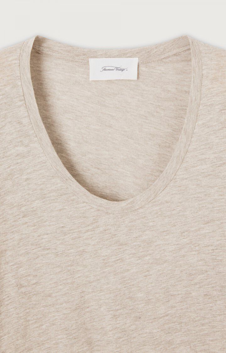 AMERICAN VINTAGE LONG SLEEVE T'SHIRT JACKSONVILLE - MELANGE CREAM