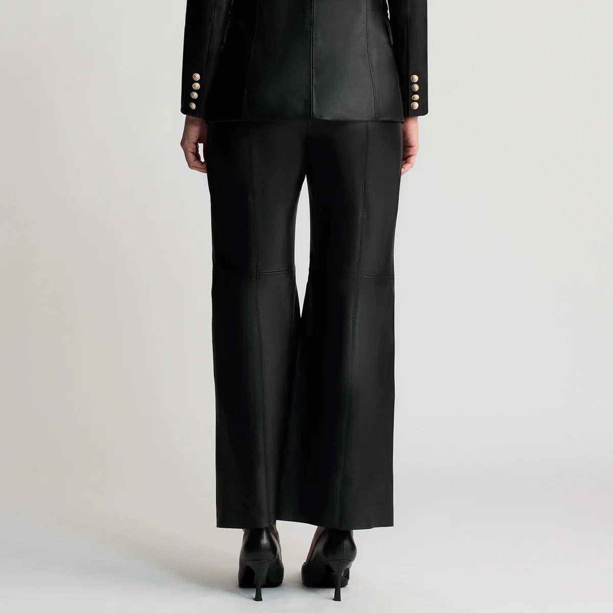RAW by RAW CHICAGO WIDE LEG LEATHER PANT - JET