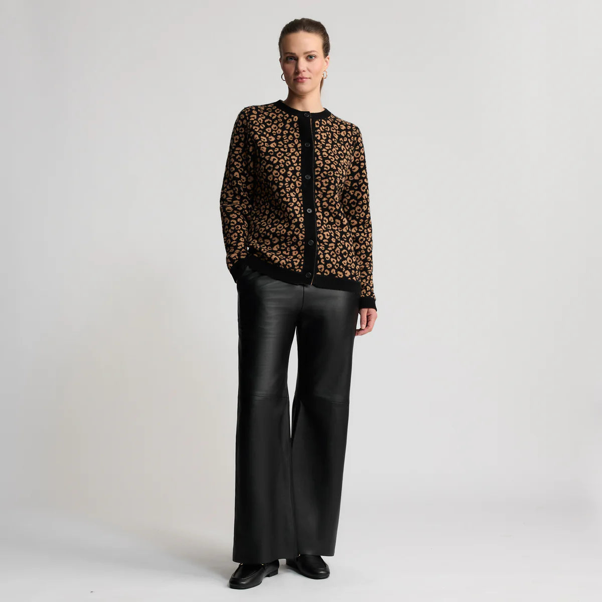 RAW by RAW CHICAGO WIDE LEG LEATHER PANT - JET