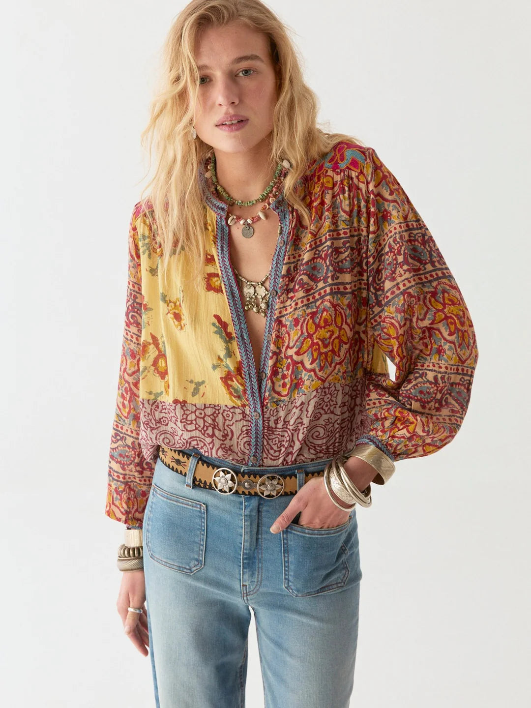 MAISON HOTEL LEANDRA BLOUSE - MULLUMBIMBY PATCH