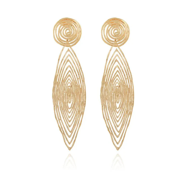 GAS BIJOUX LONG WAVE EARRINGS LARGE GOLD