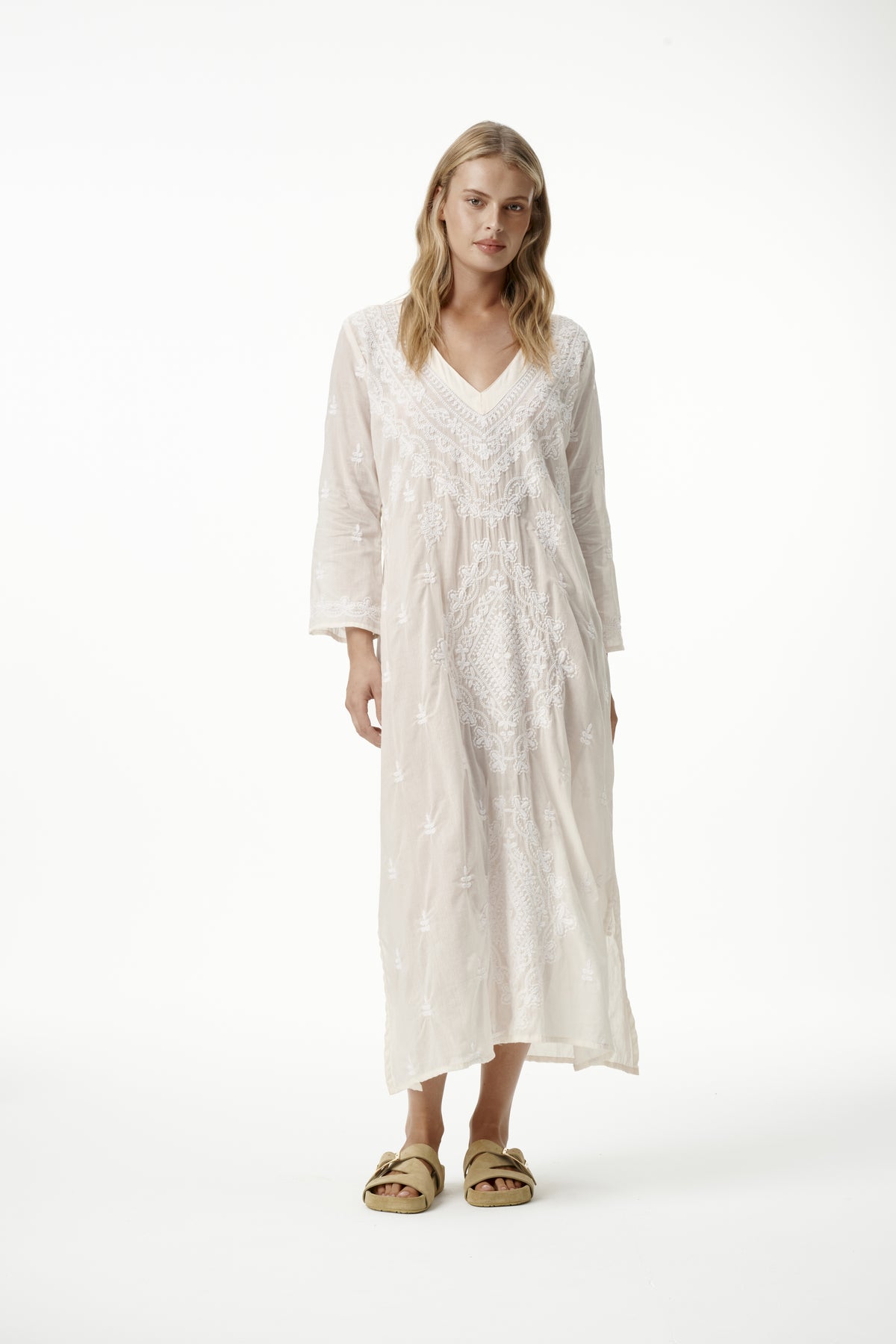 ONESEASON LONG GOA EMBROIDERY CREAM/WHITE